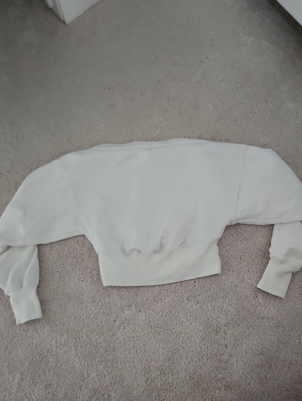 Garage White Cropped Women's Sweatshirt